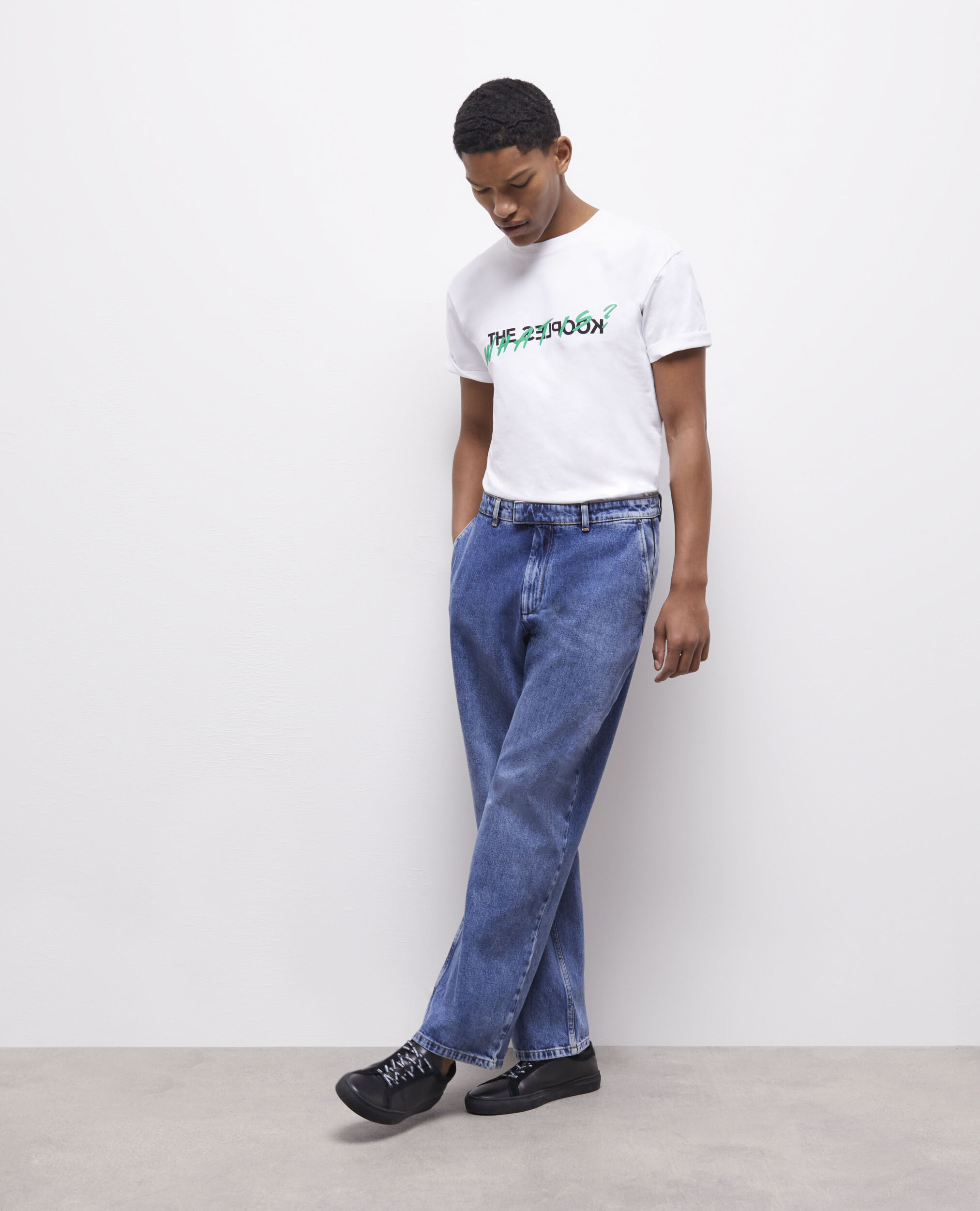 Jean large bleu