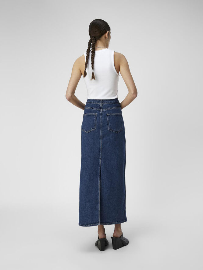 Object OBJELLEN MW LONG DENIM SKIRT NOOS Medium blue denim