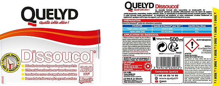 Décolleur Papier Peint Quelyd Dissoucol 500 ml