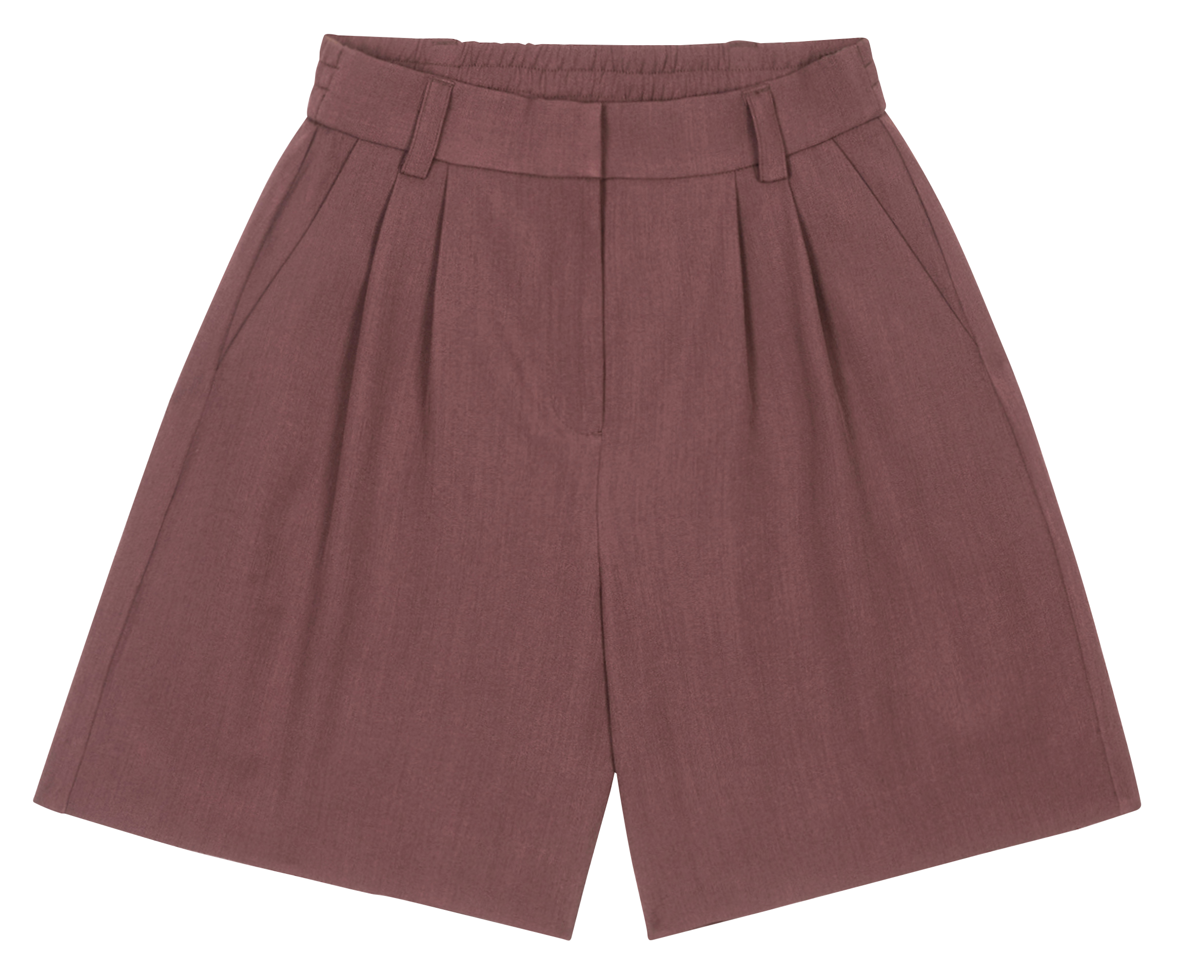 PALIO - Bermuda taille haute | Marron