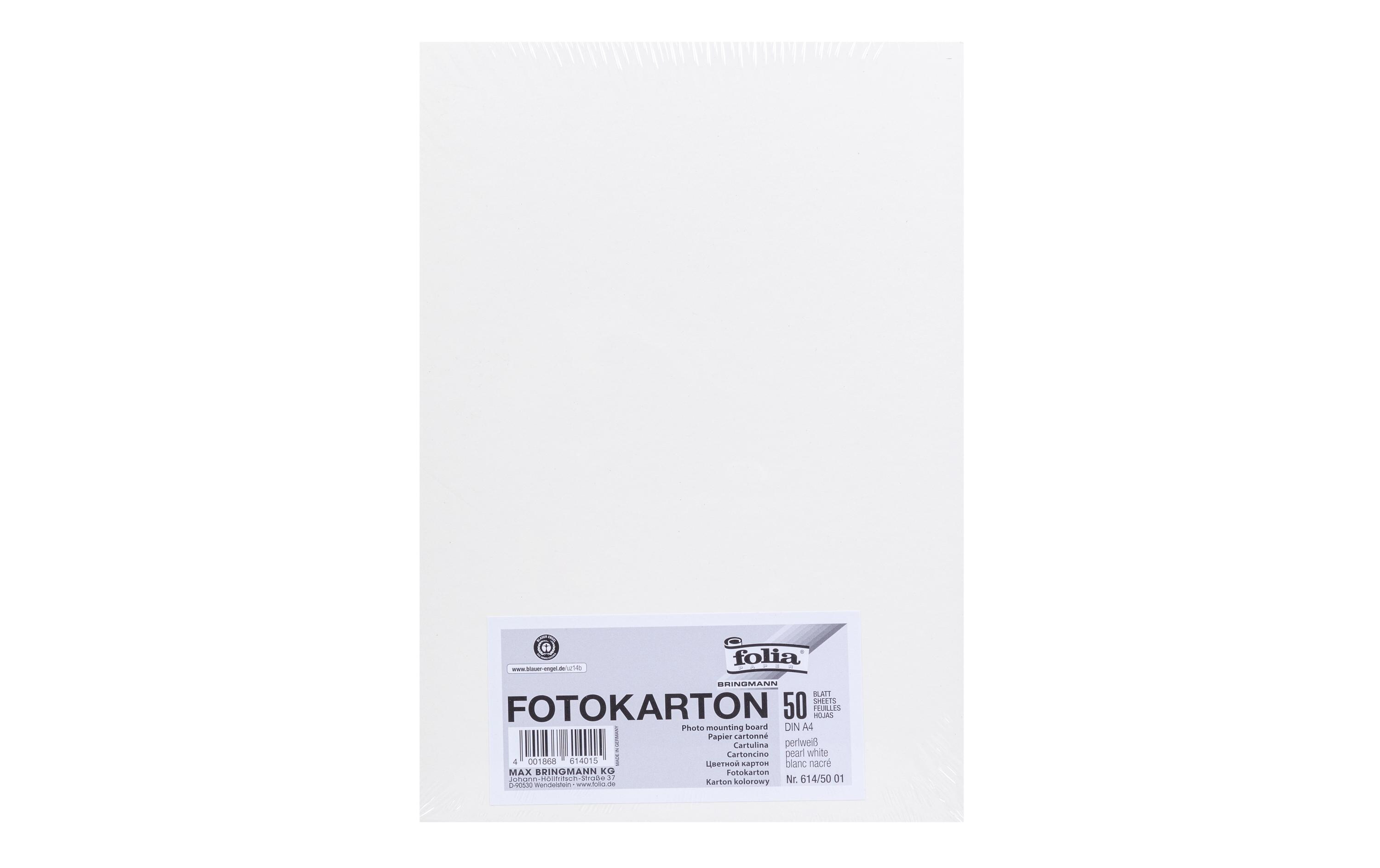 Fotokarton A4, 300 g/m², 50 Blatt, PerlweissFotokarton zum Basteln oder Gestalten