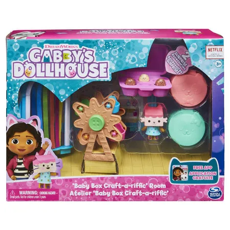 Spin Master Gabby's Dollhouse Deluxe Room, 1 Packung, 3-fach sortiert