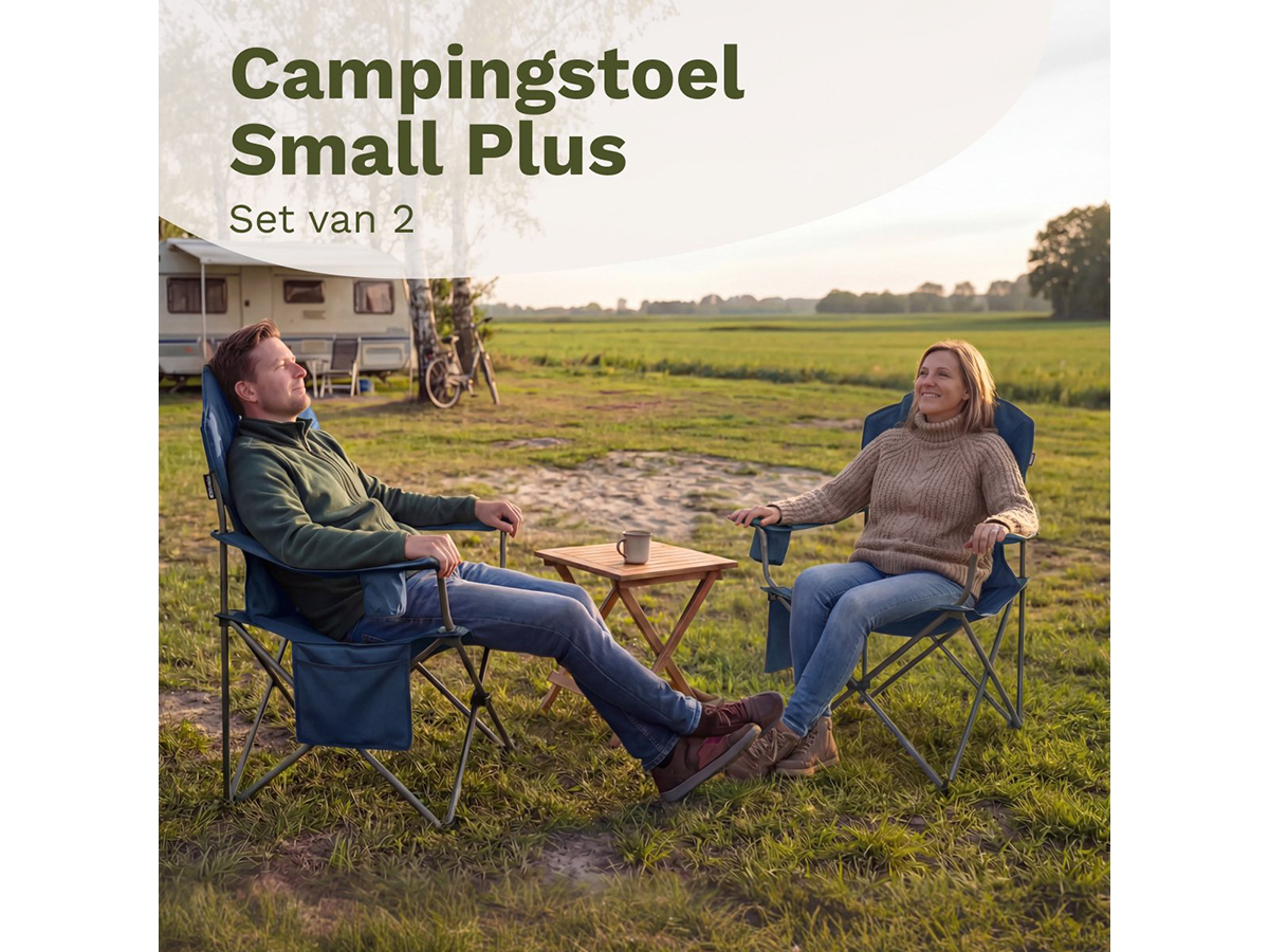 Trvlmore Small Plus Blue vouwstoel - Set van 2