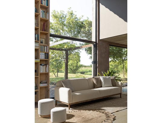CONCEPT1 - Pouf Lot de 2P. Zoya blanc D30 + D37
