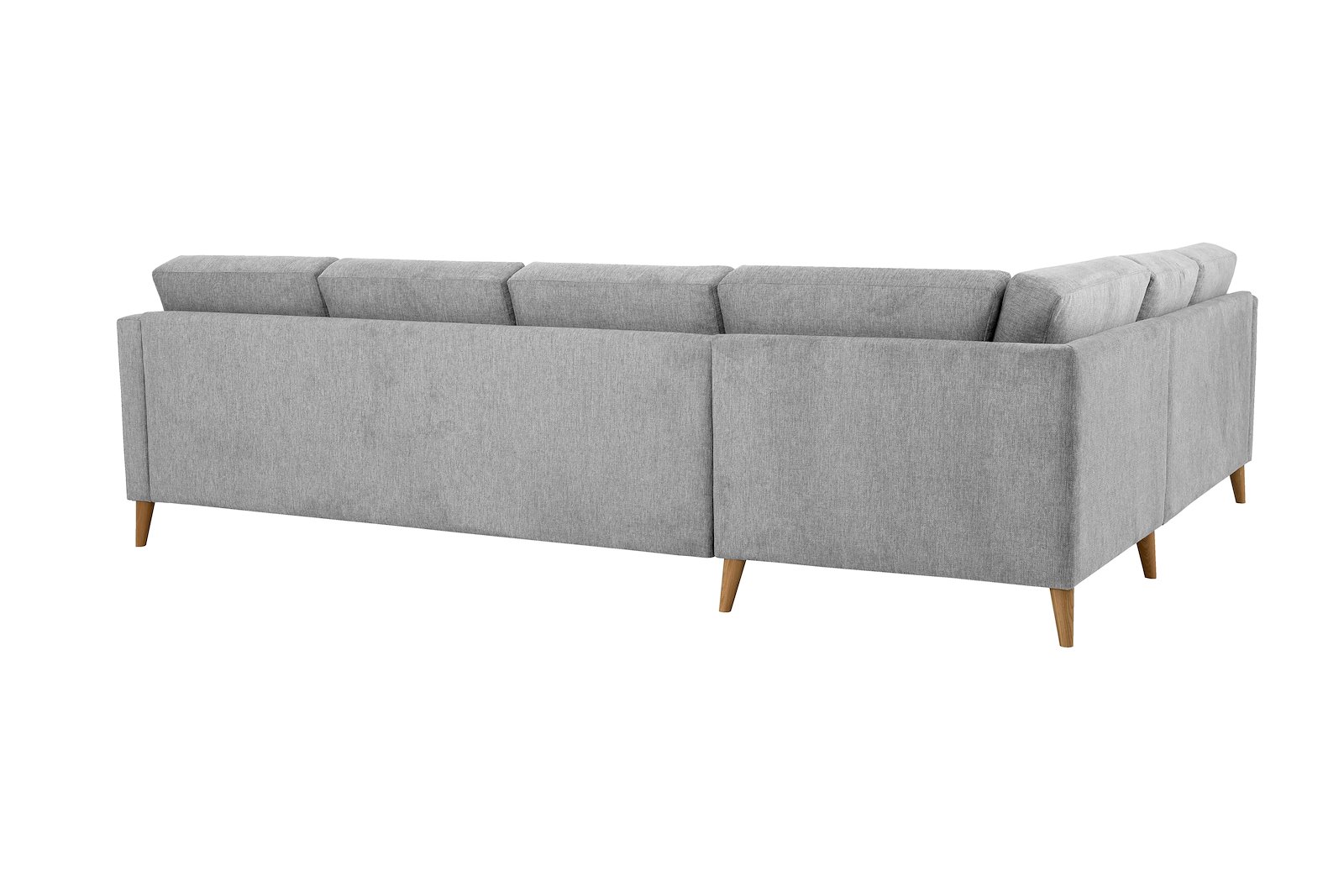 Eden hjørnesofa 23 hjørne i tekstil Brego 3 Grey med ben i eik natur (15137).