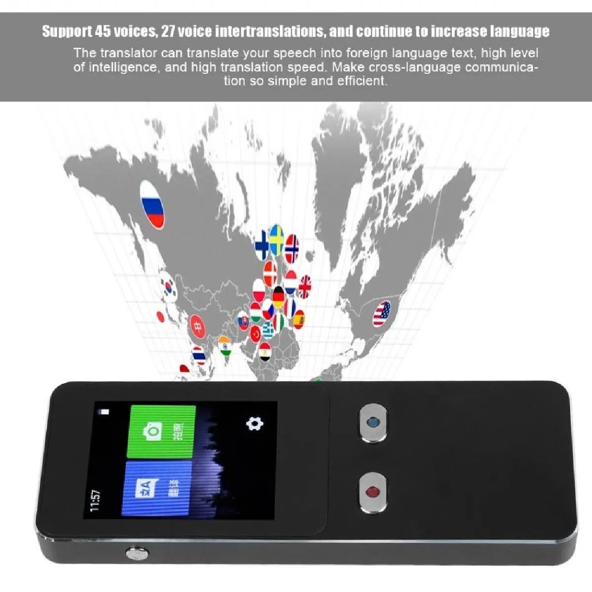 Wewoo Traducteur électronique T9+ Smart Voice - Noir