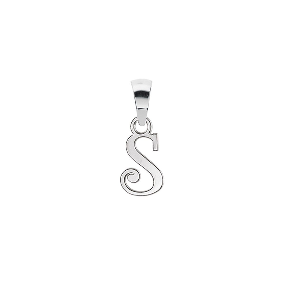 Pendentif Initiale Lettre S - Argent