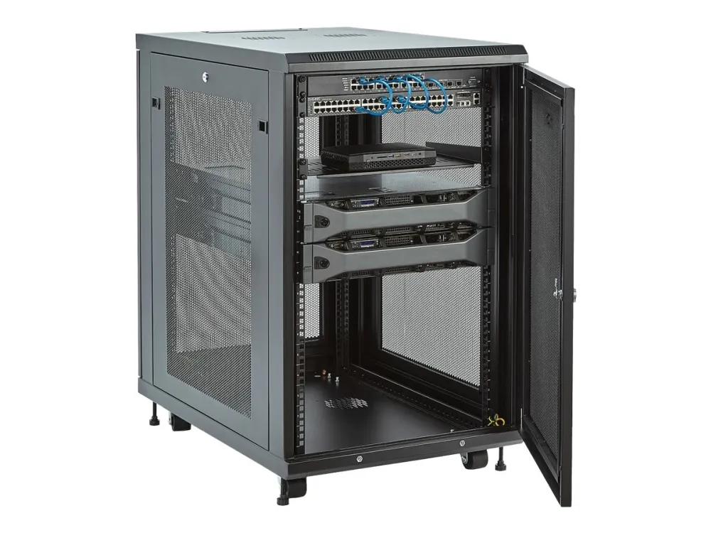 StarTech.com 18U Server Rack Cabinet, 4-Post Adjustable Depth (2
