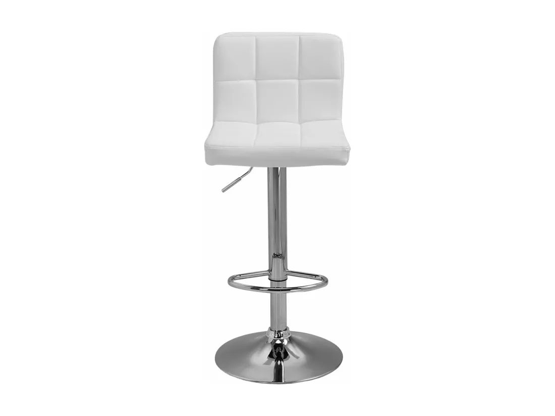 Lot de 2 tabourets de bar blanc MIKE - HAPPY GARDEN