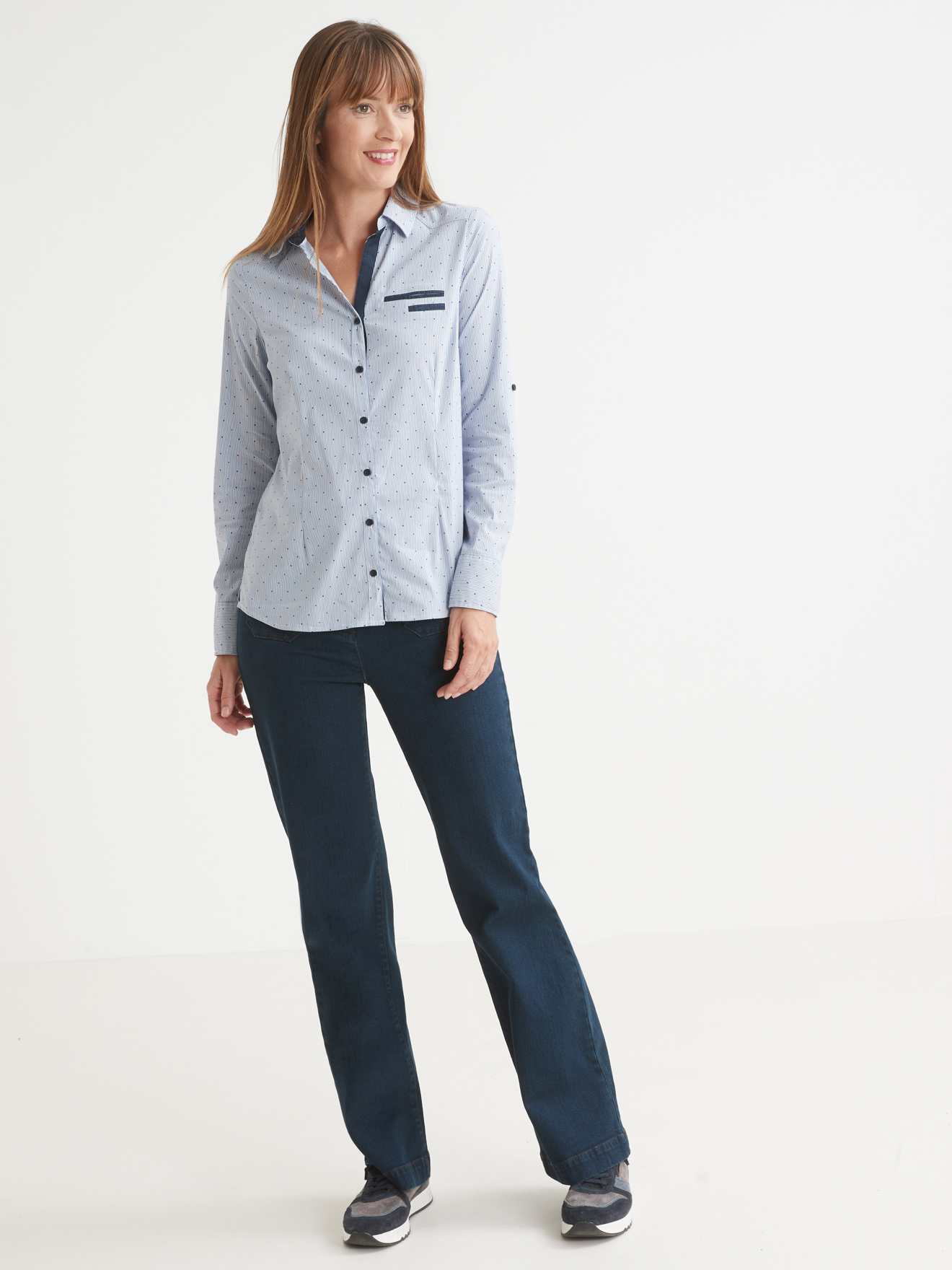 Chemisier pur coton poitrine standard