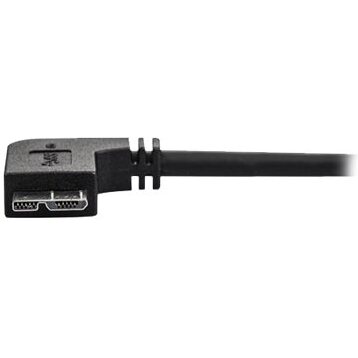 StarTech.com Câble Micro USB 3.0 slim - USB-A vers Micro-B à angle gauche de 1 m - M/M