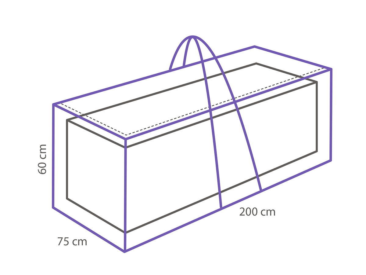 Winza deluxe XL 200 x 75 x 60 cm kussentas