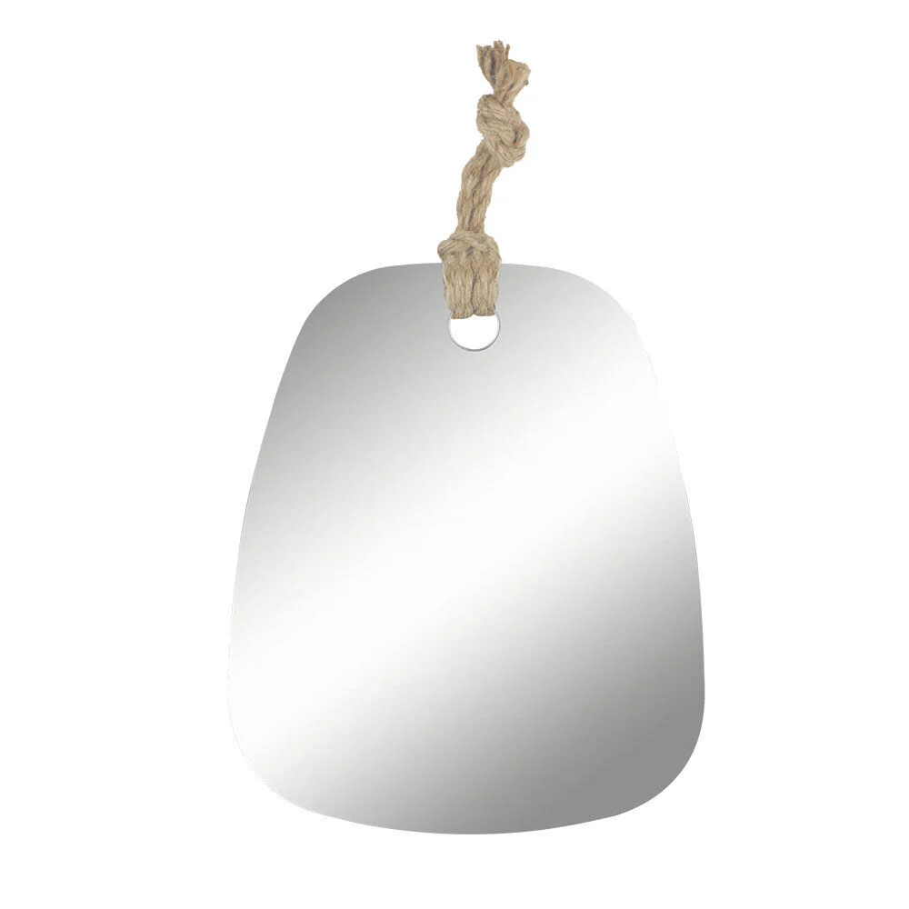 Miroir avec corde à suspendre 25xH30cm