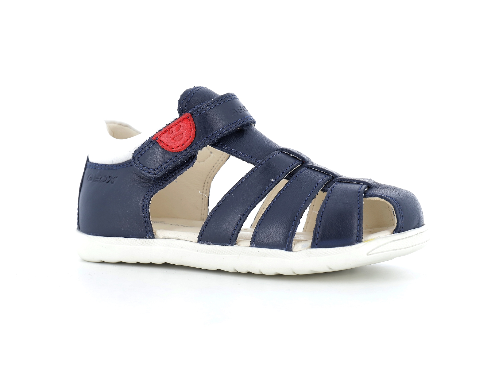 Geox-SANDAL MACCHIA BOY-B254VA Cuir Marine