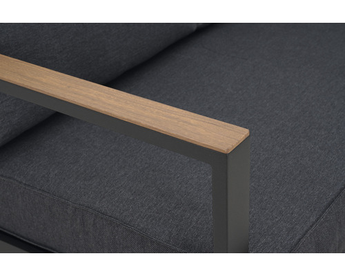 Garden Place Viven 4-zits loungeset inclusief in hoogte verstelbare tafel en kussens, antraciet aluminium