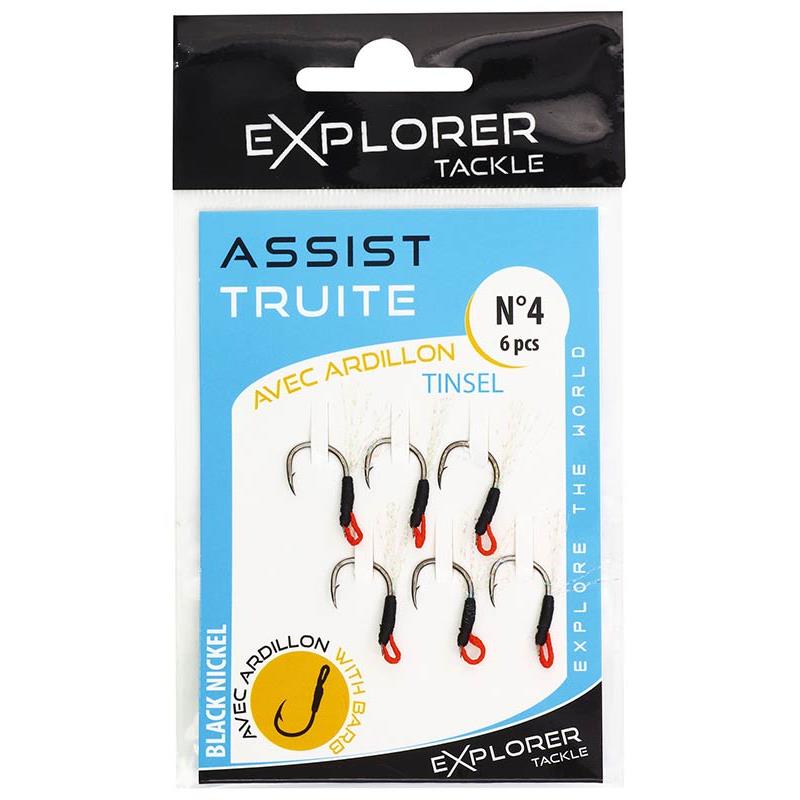 Assit Hook Explorer Tackle Assist Truite Tinsel Avec Ardillon