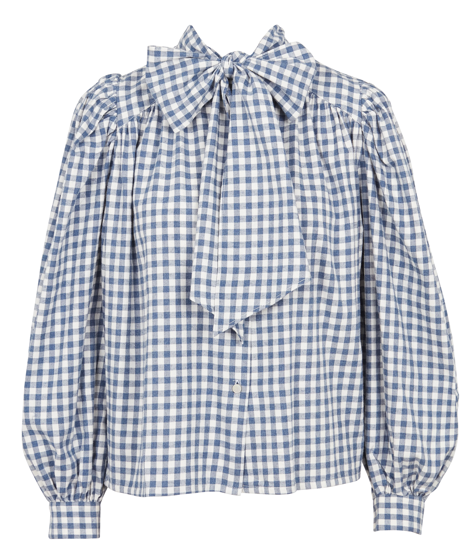PIA - Chemise droite imprimé col mao en coton | Bleu