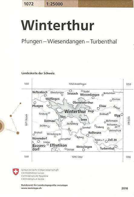 BUNDESAMT - 1072 WINTERTHUR ECHELLE 1 25 000