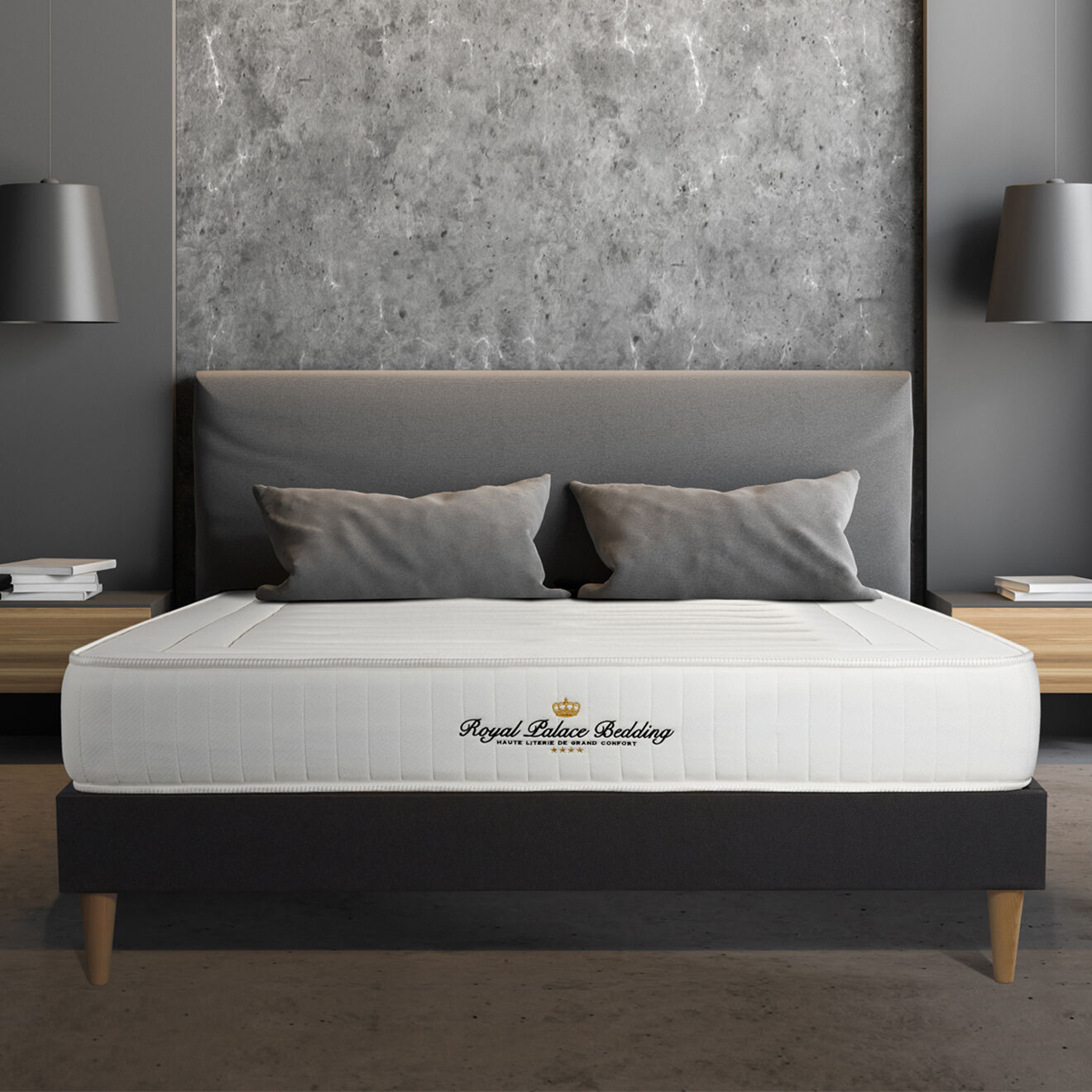 Royal Palace Bedding Pack dodo 5 pièces Nottingham noir - 180x200 cm