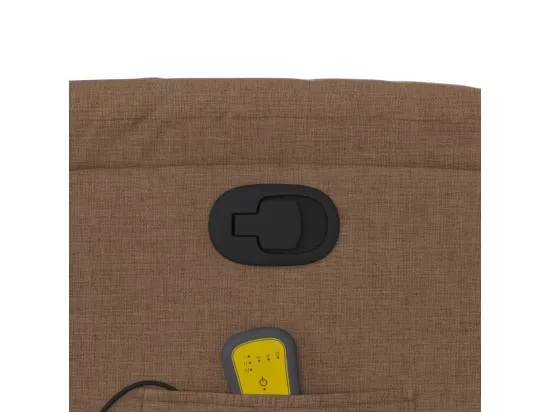 Fauteuil de massage inclinable Marron Tissu