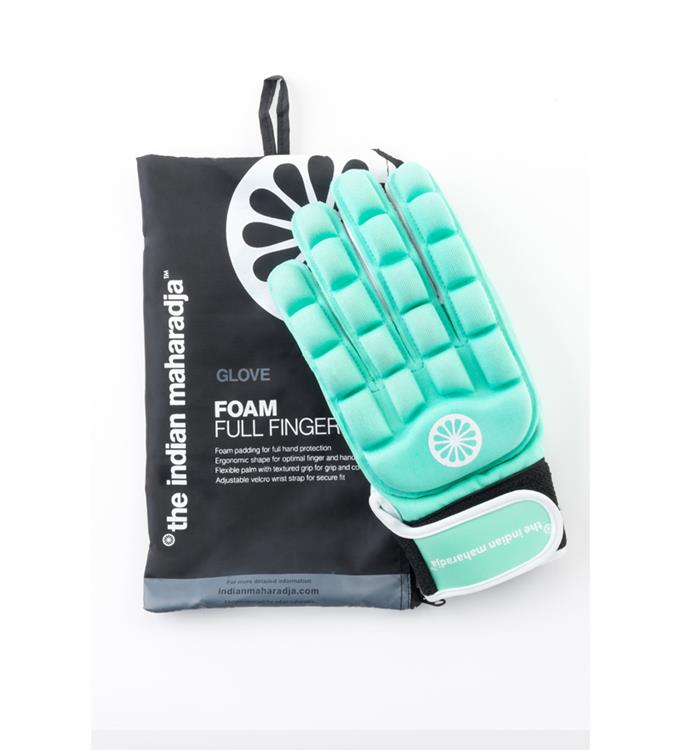 The Indian Maharadja Glove foam full finger (left)-mint Hockeyhandschoen