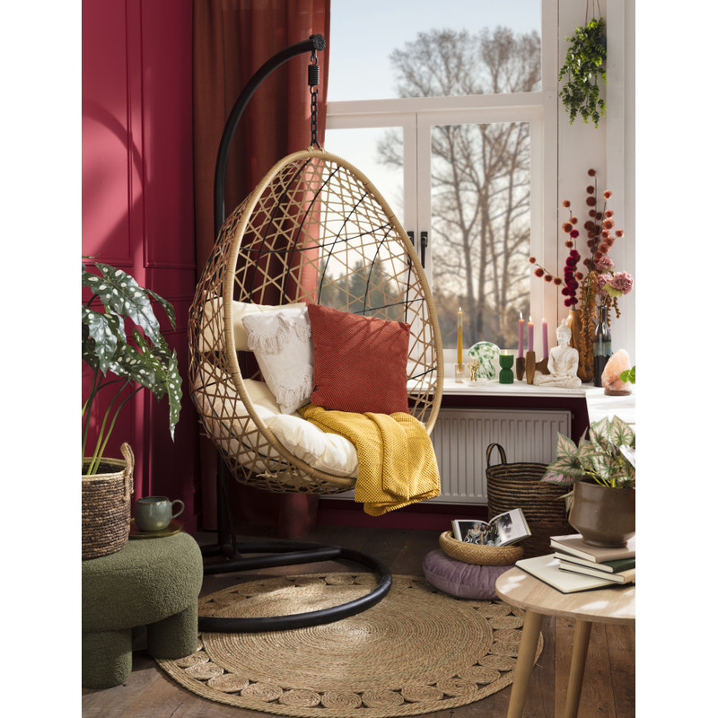 Vloerkleed riet - rond - ⌀120 cm