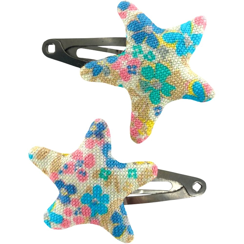Barrettes Clic-Clac Étoile Pâquerette Vintage