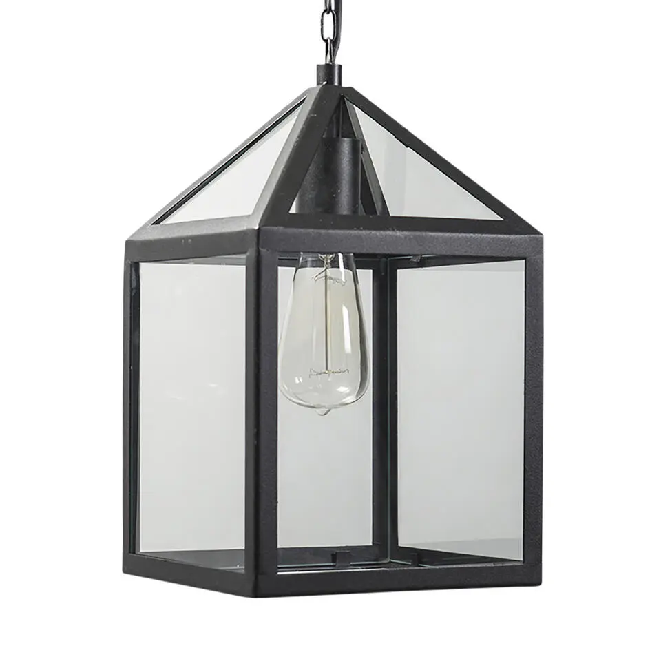 Qazqa hanglampen buiten amsterdam zwart e27