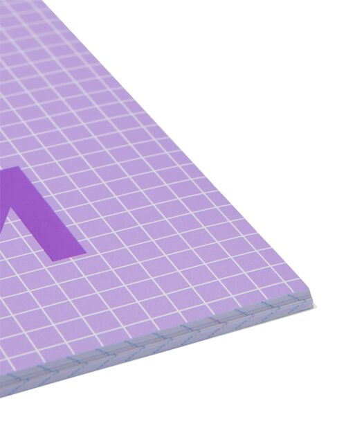 3 cahiers lilas format A5 - à carreaux 5mm