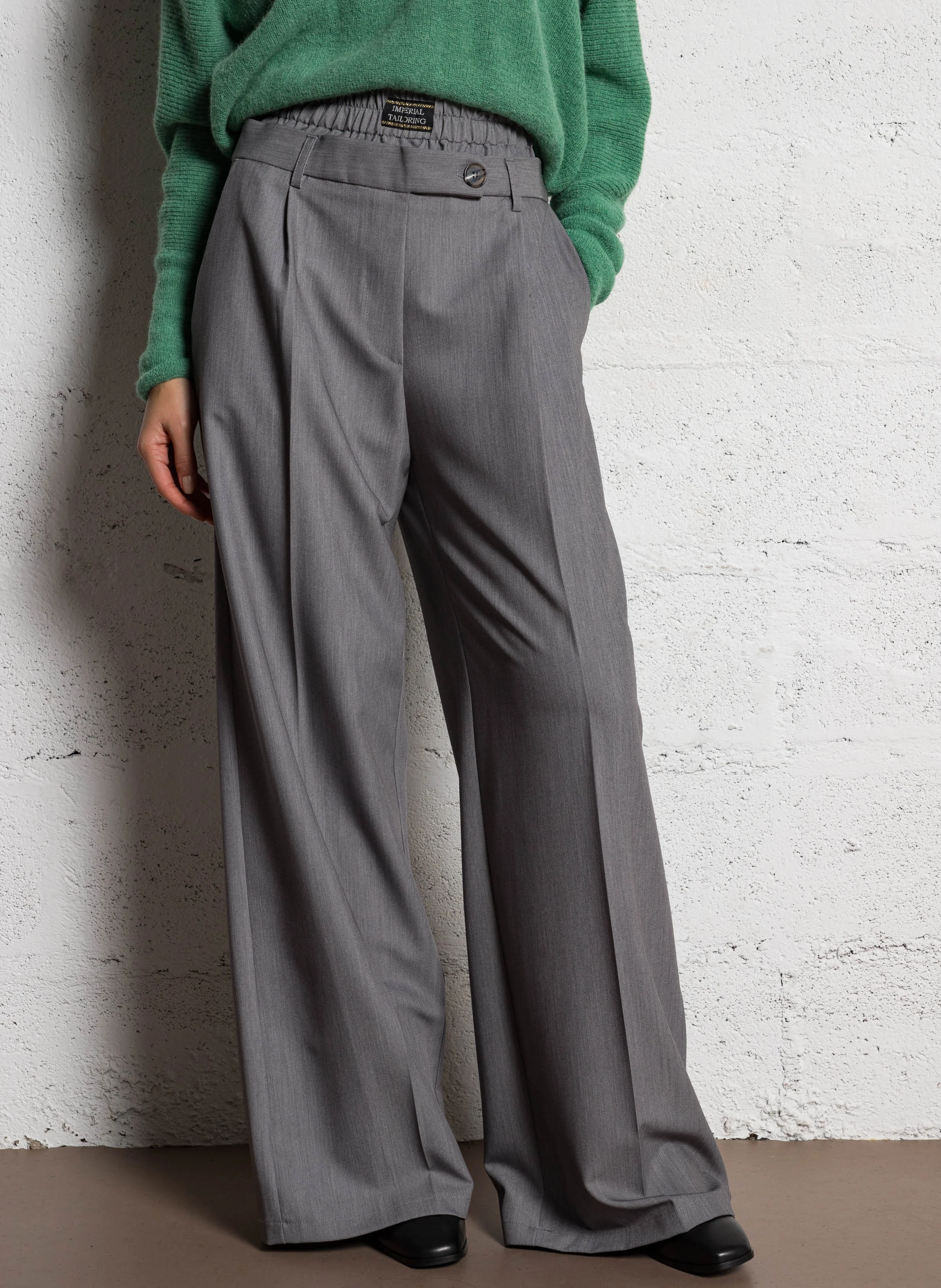 Pantalon palazzo | Gris