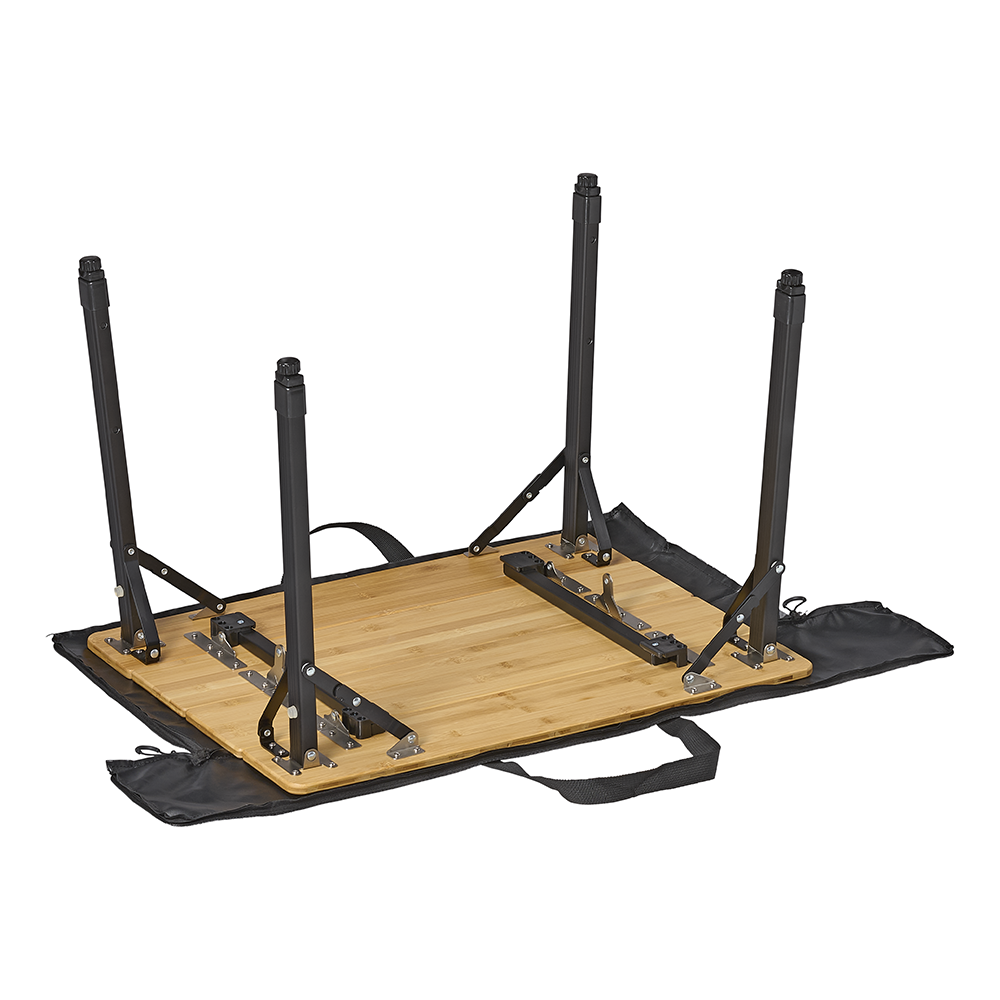 Campout bamboe opvouwbare campingtafel - 65 x 50 cm