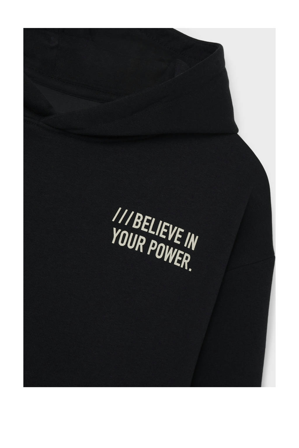 NAME IT hoodie NKMOSVILD met backprint zwart