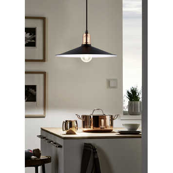 Eglo hanglamp Bridport zwart Ø36 cm