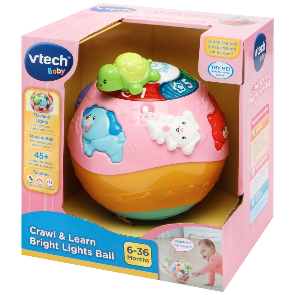 VTech Krabbel- und Lernball mit leuchtenden Lichtern, Pink
