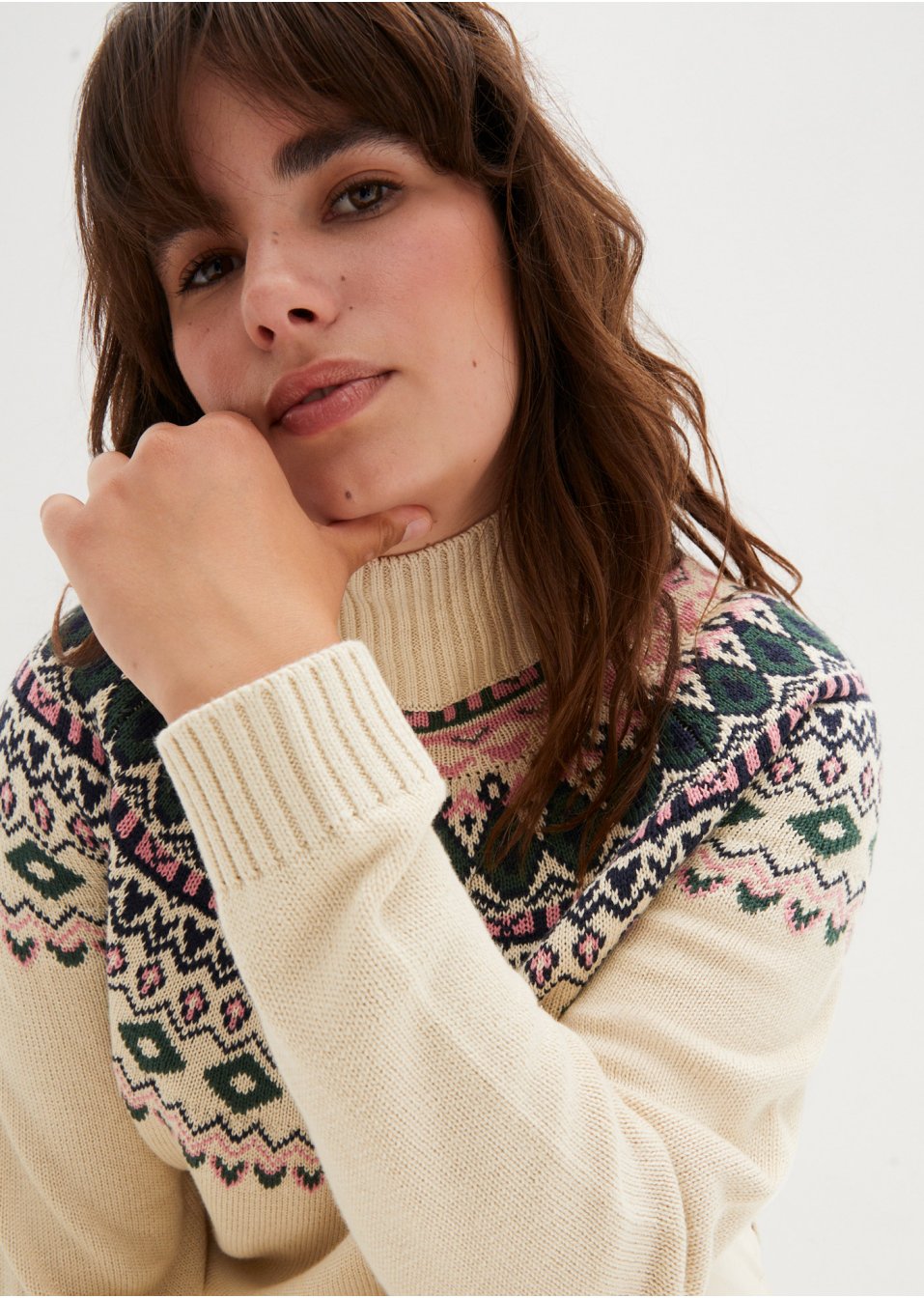 Pull col roulé norvégien