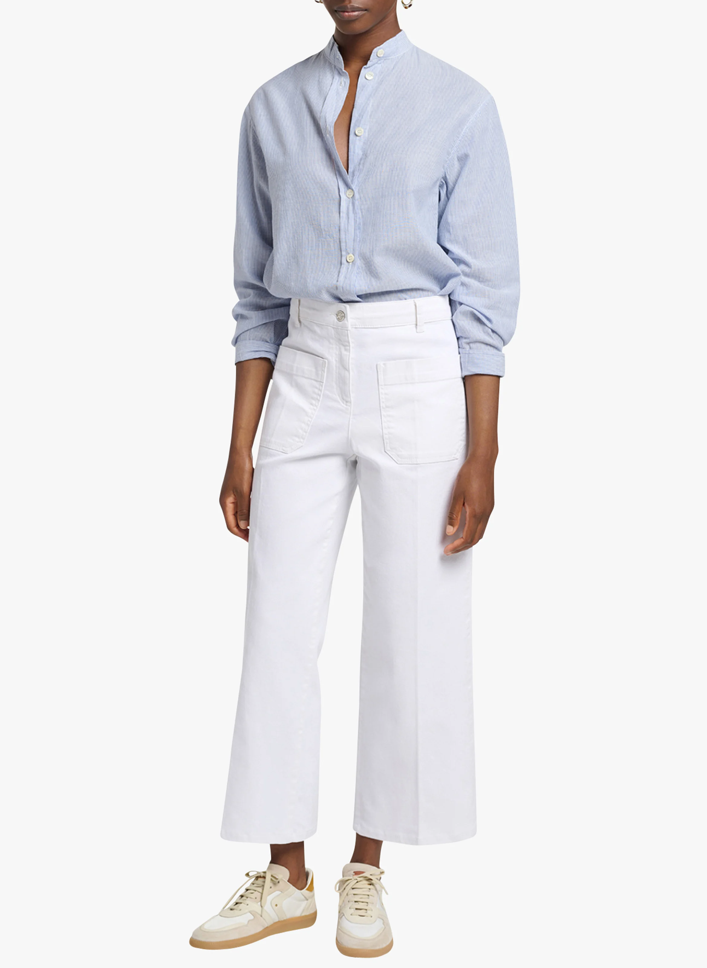 HELIAS - Jean droit en coton | Blanc