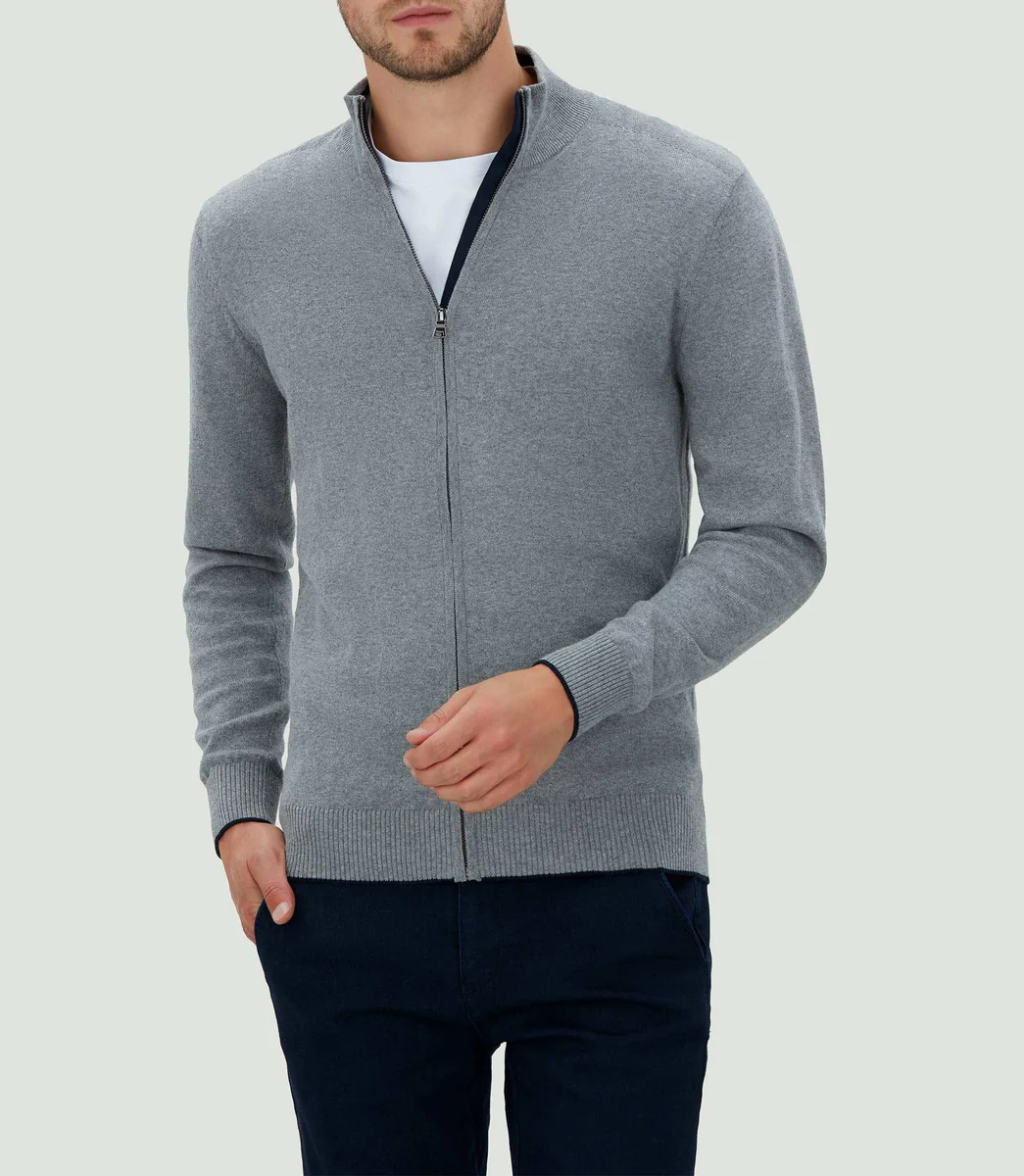 Gilet gris chiné 