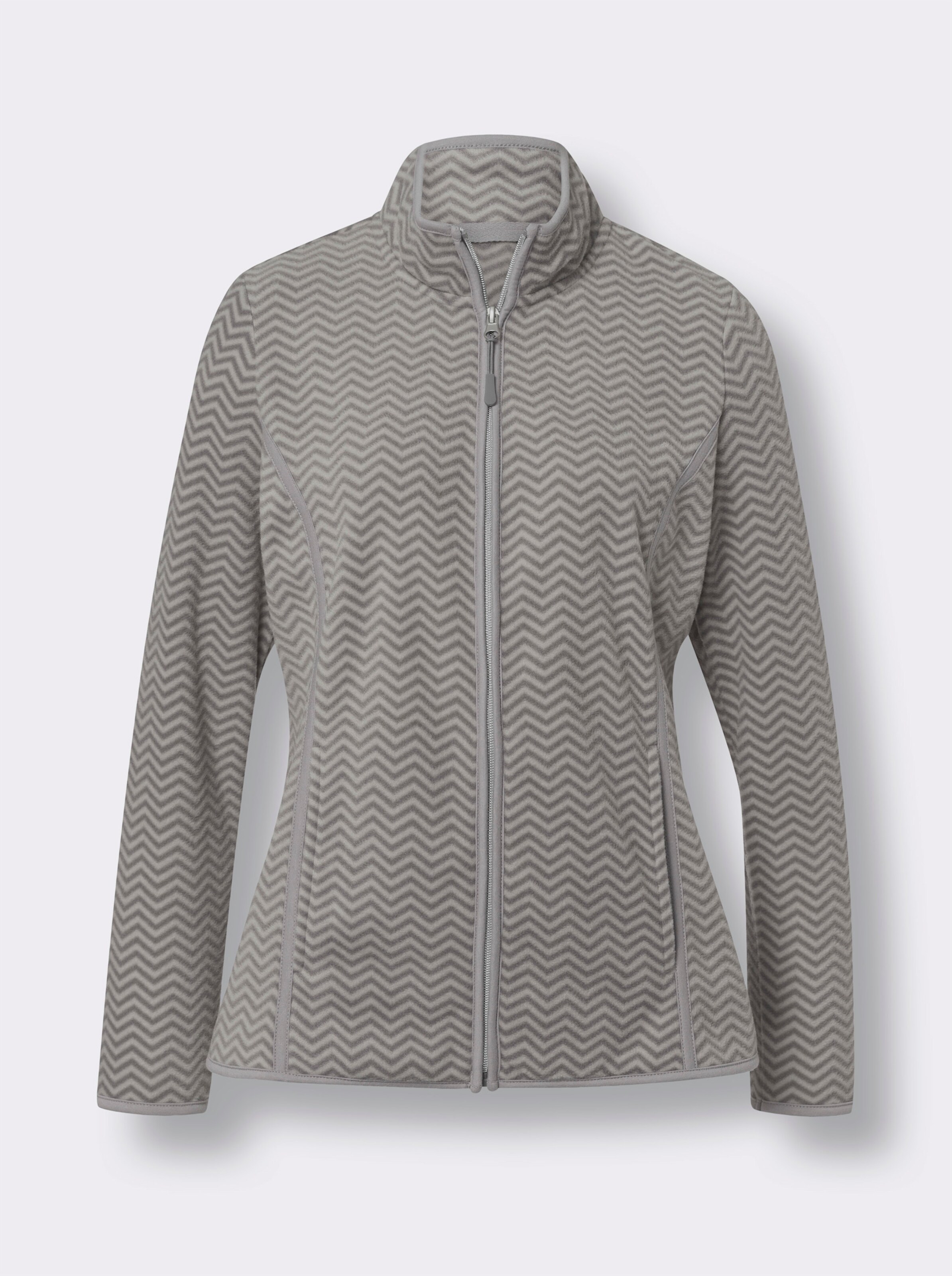 Fleecejacke mit Grafik-Muster allover