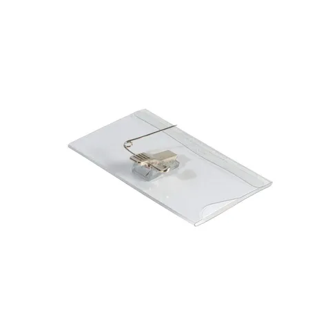 Durable Namensschild mit Kombiklemme, 54 x 90 mm, transparent