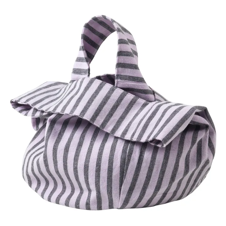 Broste Copenhagen Corbeille à pain Strips en coton | Lilas