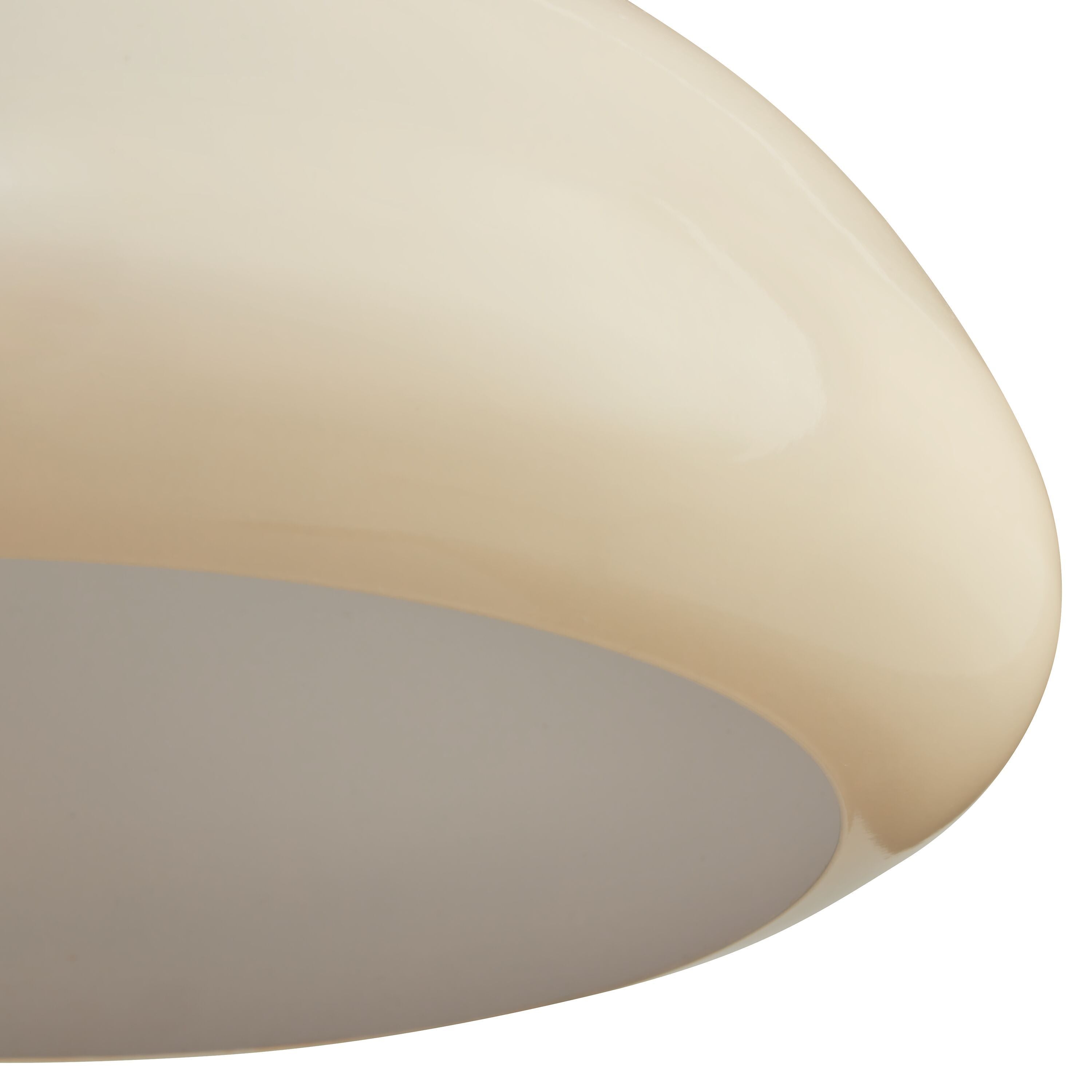 NOELIA Hängeleuchte - Beige / H: 13.0 cm x D: 35.0 cm