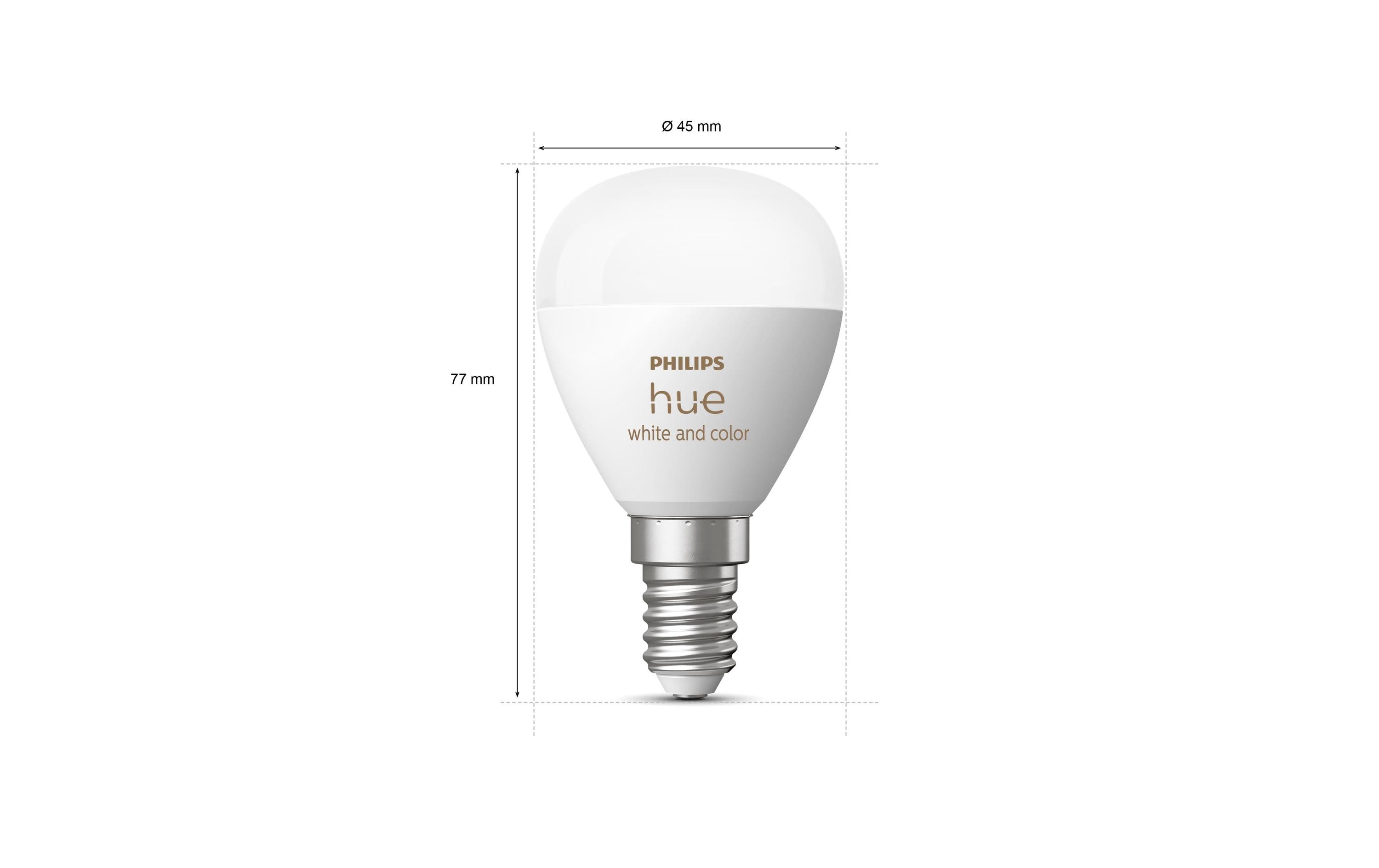 White & Color Ambiance E14 Luster Tropfenform 470 lmSmartes Hue E14-Leuchtmittel