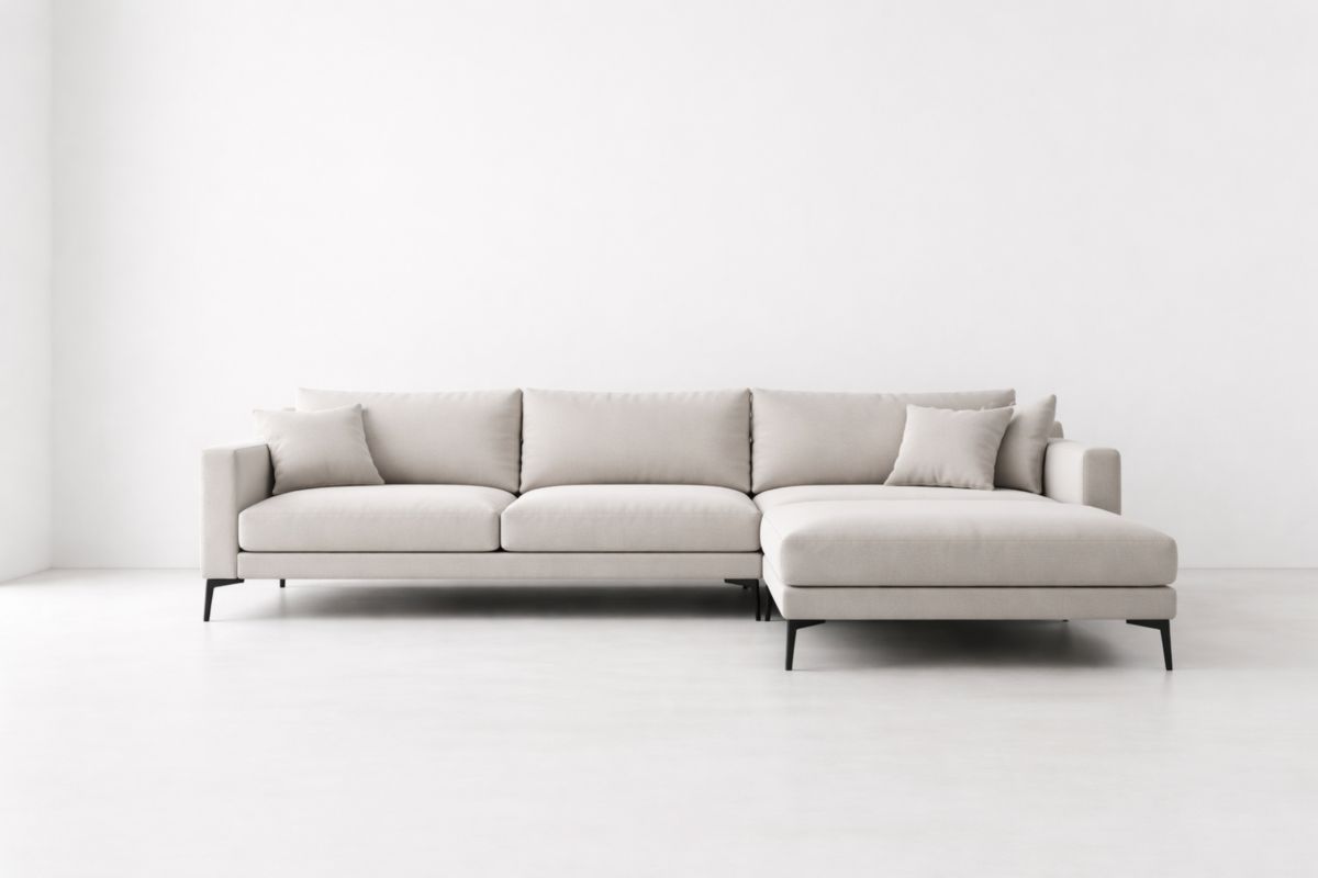 Ecksofa L-förmig, Beige