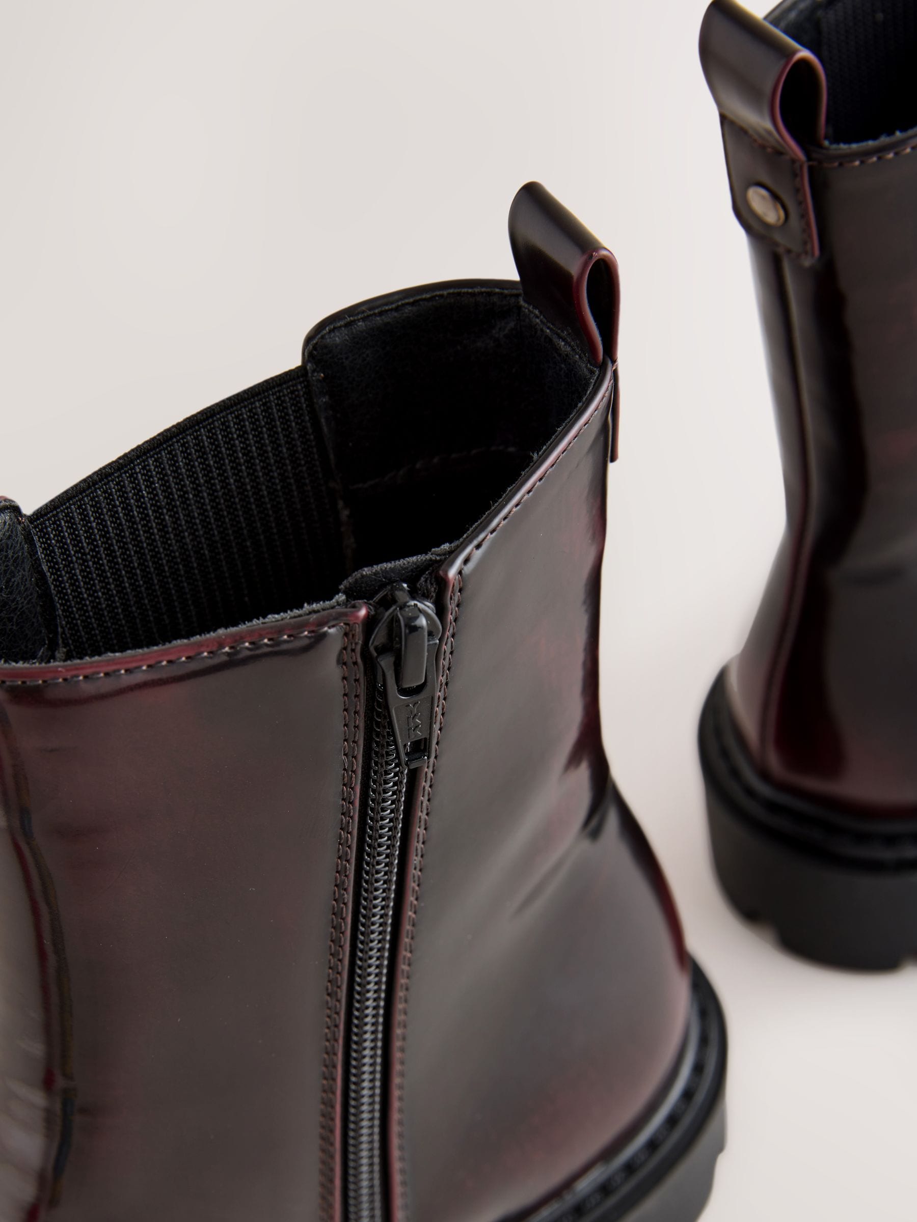 Burgundy Red Patent - Forever Comfort® Chelsea-enkellaarzen met profielzool