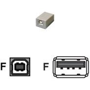 MCL Adapteur USB type A / B USB Type-A Female USB - B Female Blanc