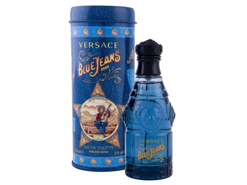 Versace Eau de Toilette Blue Jeans 75 ml Maskuliner Duft mit Zitrus- und Gewürznoten