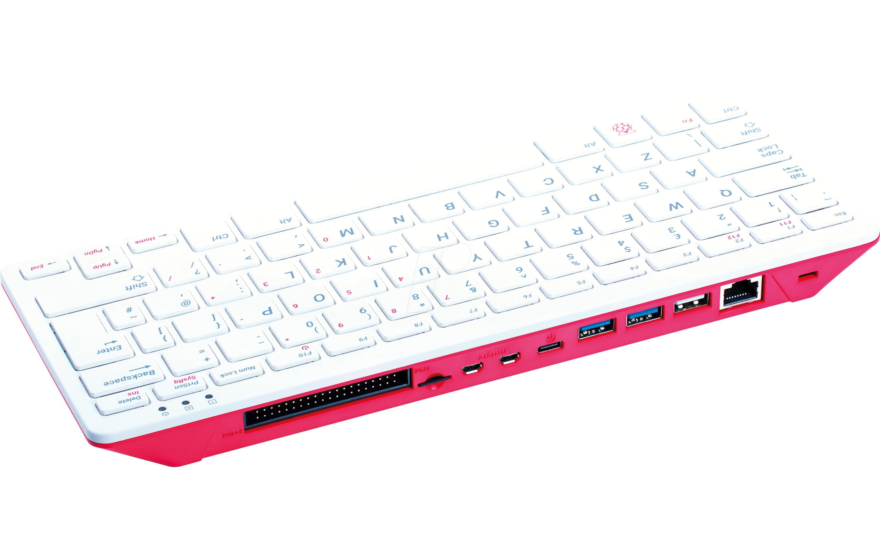 Entwicklerboard Raspberry Pi 400 DERaspberry Pi 400 eingebaut in eine kompakte Tastatur