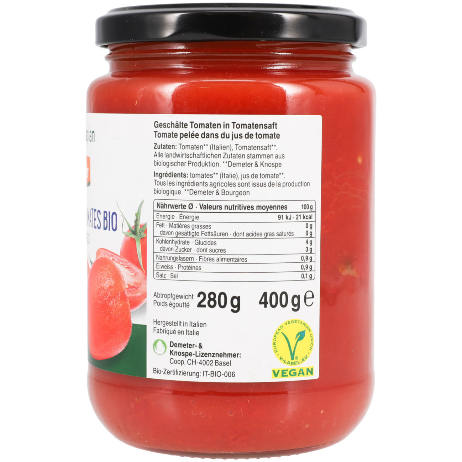 Naturaplan Bio Demeter Tomaten geschält