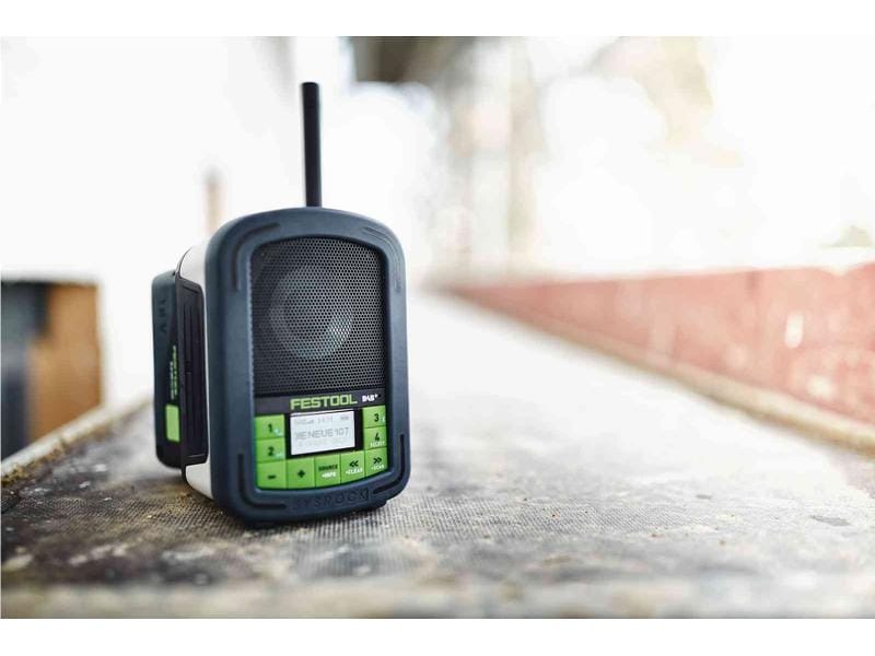 FESTOOL Bluetooth Speaker SYSROCK BR 10 DAB  Blaugrau Kompaktes Baustellenradio mit Bluetooth und DAB