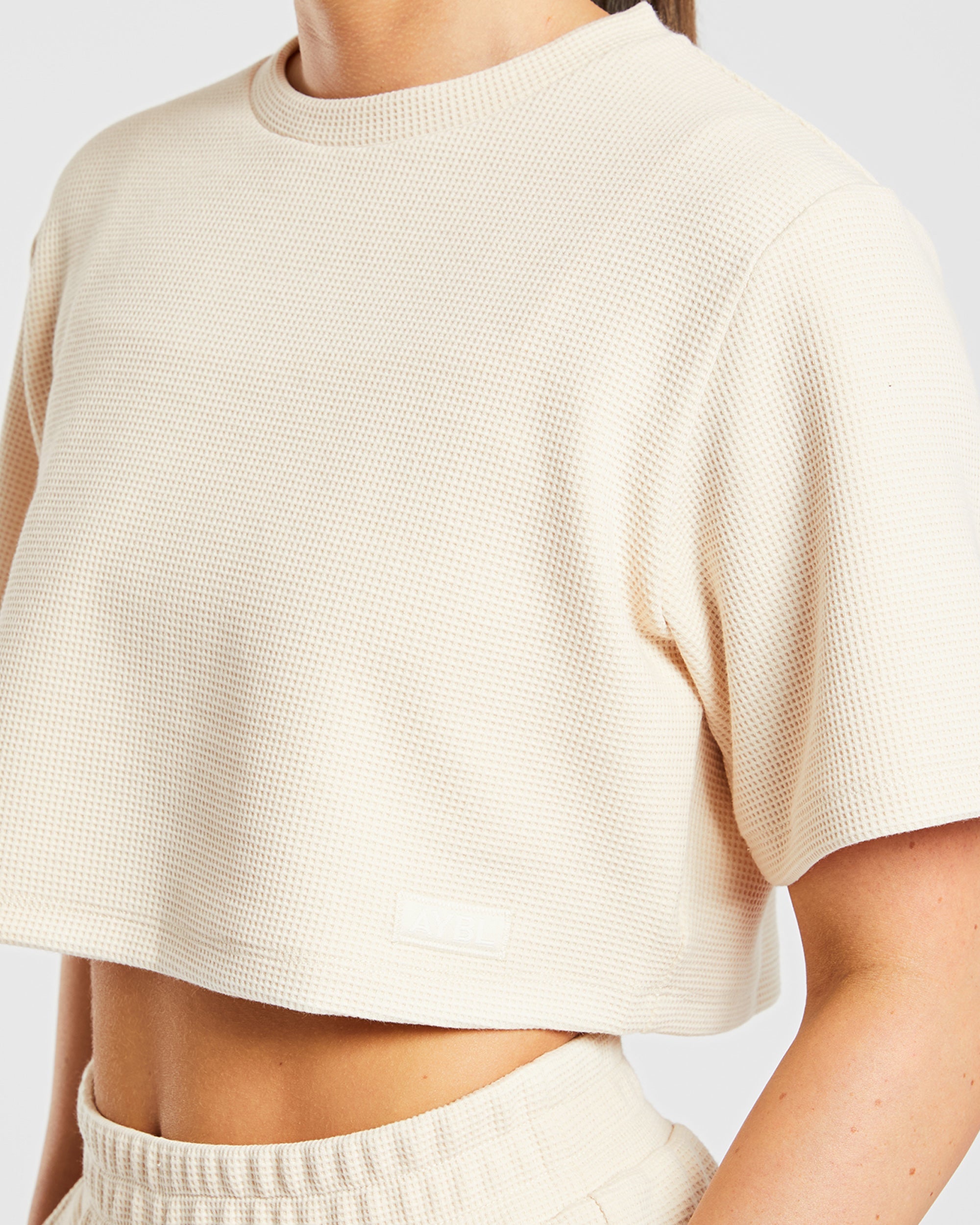 Waffle Boxy Crop Top